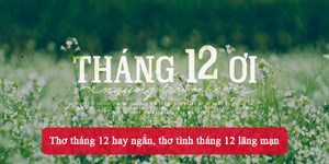 Thơ tháng 12 hay ngắn, thơ tình tháng 12 lãng mạn