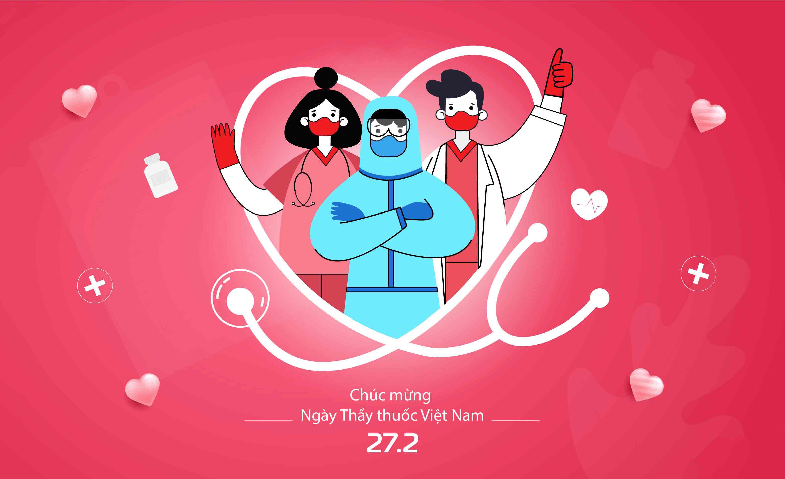 Thiệp chúc mừng ngày 27/2