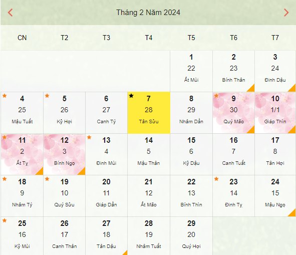 Tháng 2 Dương lịch có bao nhiêu ngày