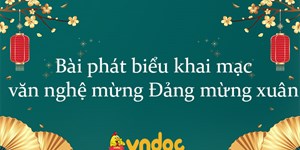 Bài phát biểu khai mạc văn nghệ mừng Đảng mừng xuân