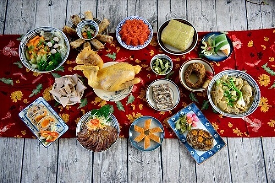 Mâm cúng ngày rằm tháng giêng