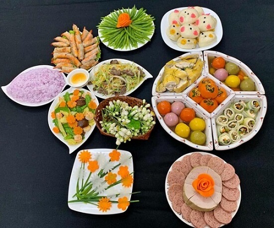 Cỗ cúng ngày rằm tháng giêng