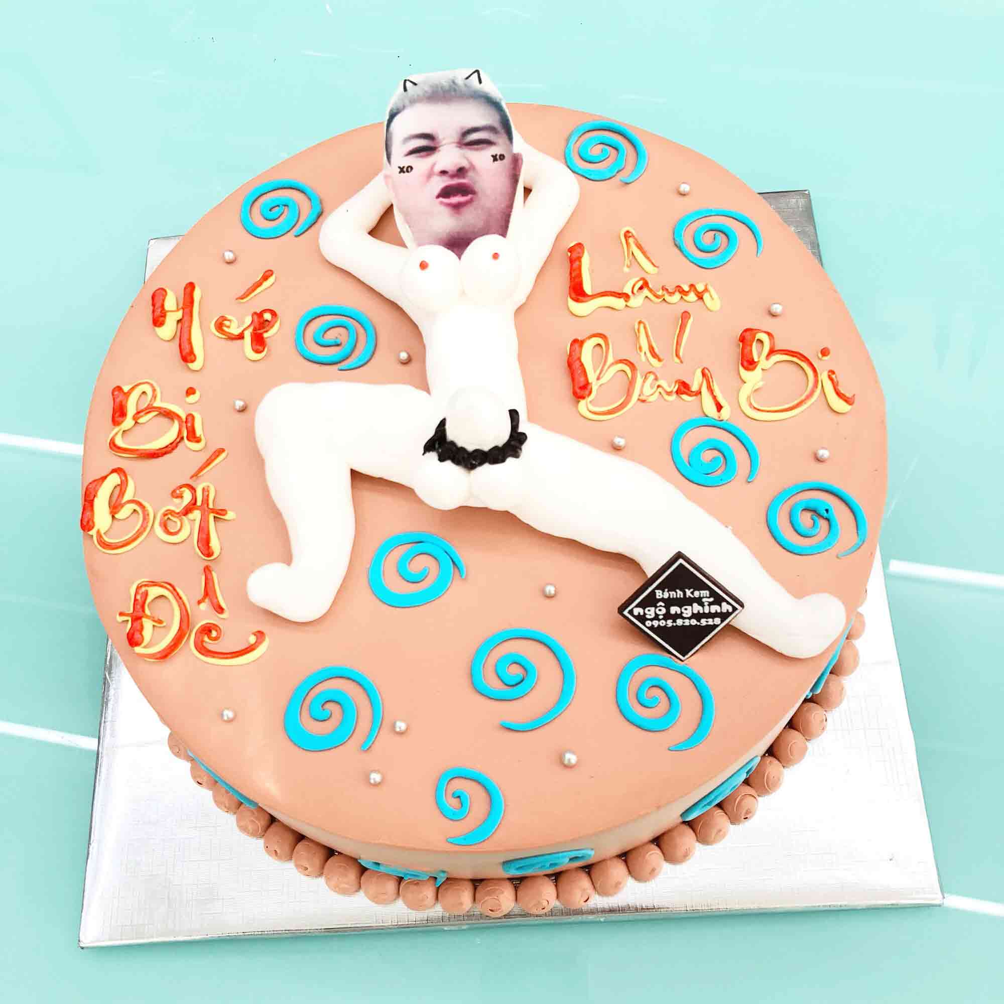 Hình ảnh bánh sinh nhật hài hước cho nam
