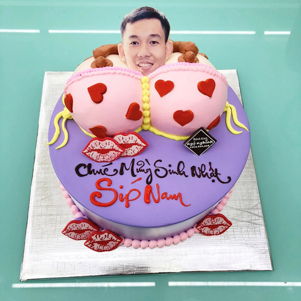 Hình ảnh bánh sinh nhật hài hước cho nam