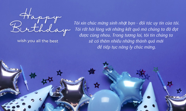 Thiệp chúc mừng sinh nhật khách hàng và đối tác