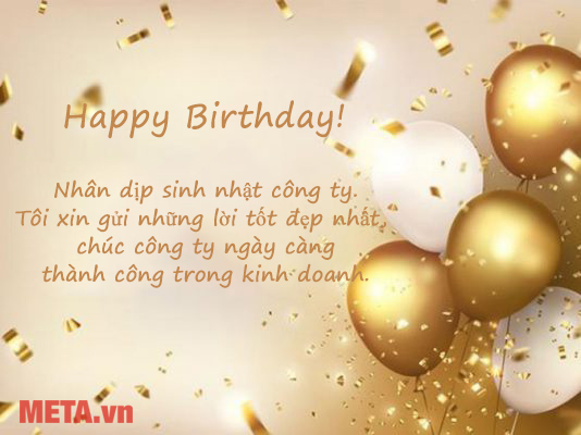 Mẫu thiệp chúc mừng sinh nhật công ty