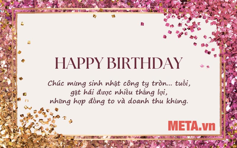Mẫu thiệp chúc mừng sinh nhật công ty