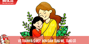 Cách vẽ tranh 8/3 đẹp, đơn giản tặng mẹ, tặng cô