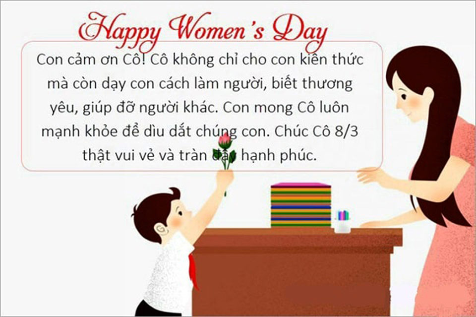 Ảnh chúc cô giáo mầm non ngày 8/3 đẹp nhất