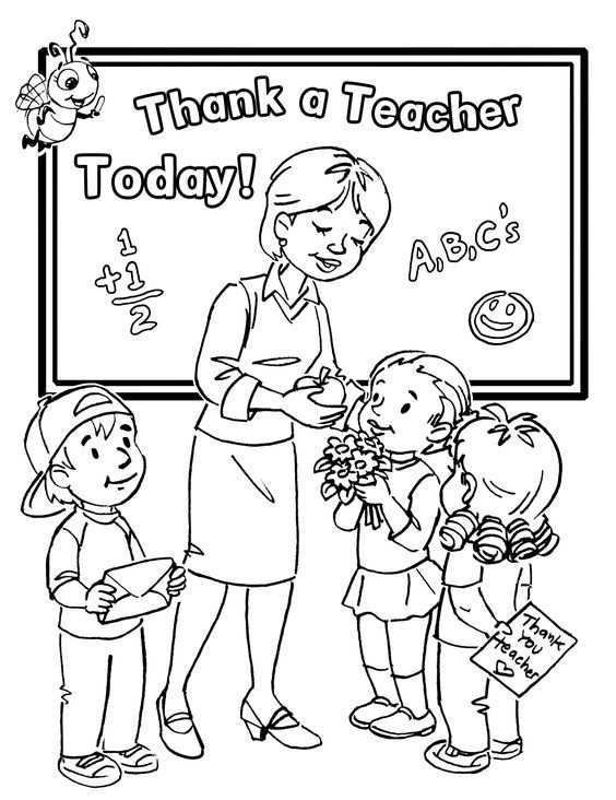 Tranh tô màu chủ đề 8/3 tặng cô