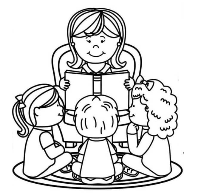 Tranh tô màu chủ đề 8/3 cho bé yêu