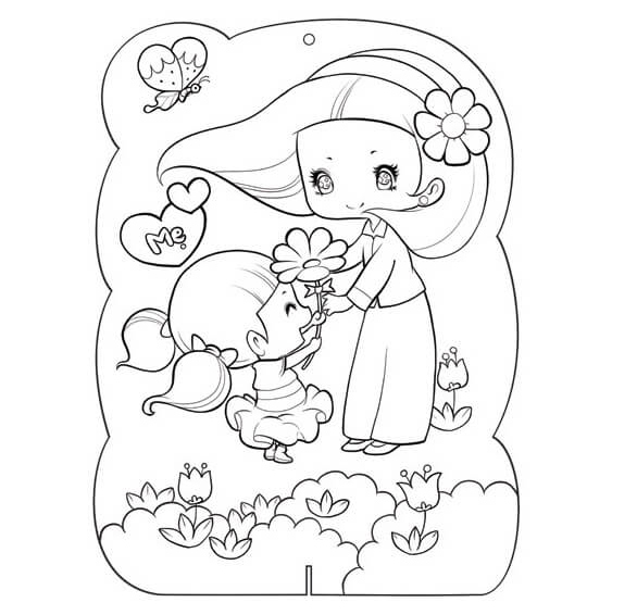 Tranh tô màu về ngày 8/3