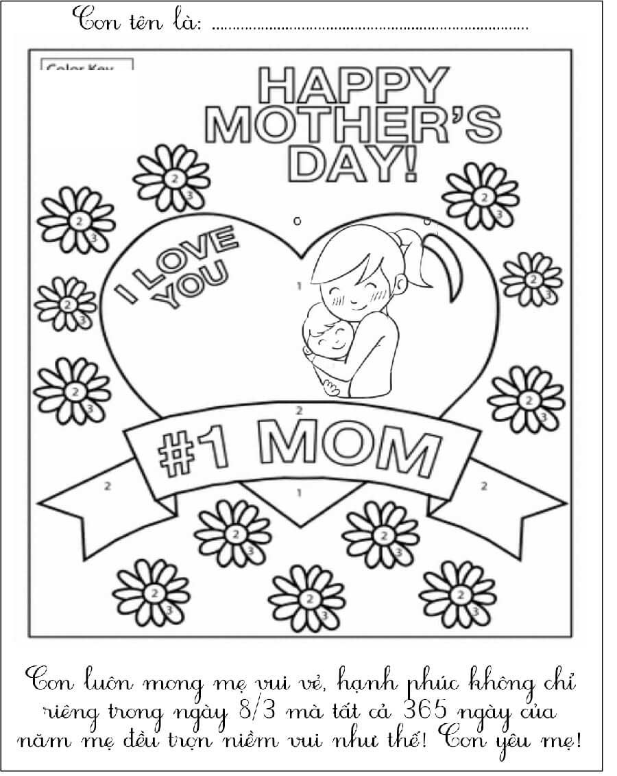 Tranh tô màu ngày Quốc tế Phụ nữ đẹp nhất