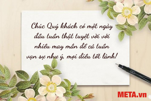 Ảnh chúc đầu tuần cho khách hàng, đối tác