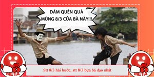 Stt 8/3 hài hước, stt 8/3 bựa bá đạo nhất