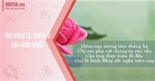 Thơ vui 8/3, chùm thơ 8/3 hài hước về phụ nữ