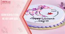 Mẫu bánh kem 8/3 cho mẹ đẹp, đơn giản