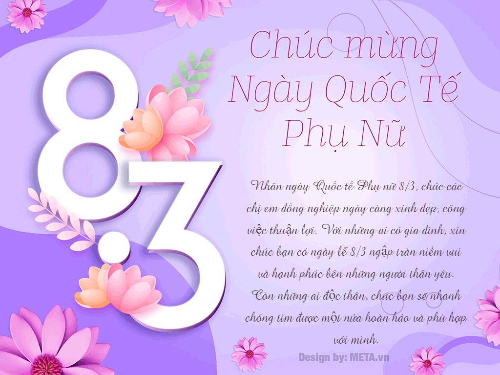 Mẫu thiệp 8/3 cho đồng nghiệp đẹp nhất