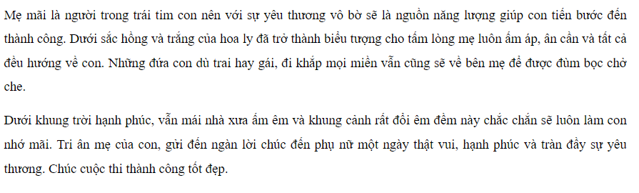 Bài thuyết trình cắm hoa 8/3 chủ đề Hoa yêu thương