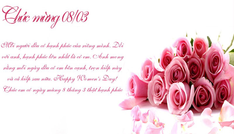 Ảnh đẹp chúc mừng 8/3 cho người thương cực đẹp