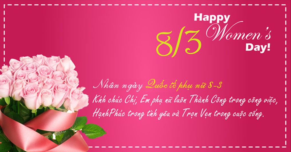 Ảnh đẹp chúc mừng 8/3 gửi đến đồng nghiệp đẹp nhất