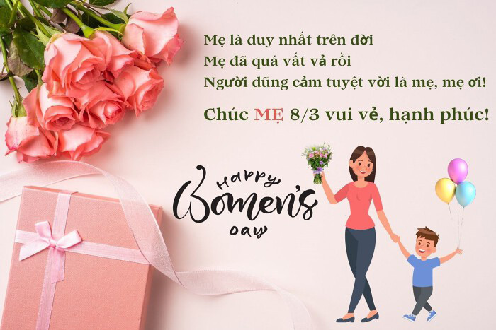 Ảnh chúc mừng ngày 8 tháng 3 tặng mẹ