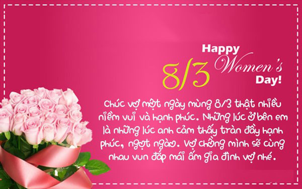 Ảnh chúc vợ 8/3 đẹp
