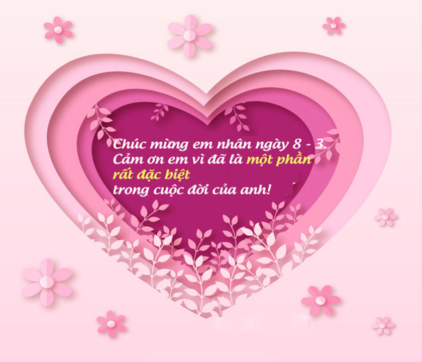 Ảnh 8/3 chúc vợ
