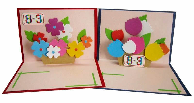 thiệp chúc 8 tháng 3 bằng giấy A4