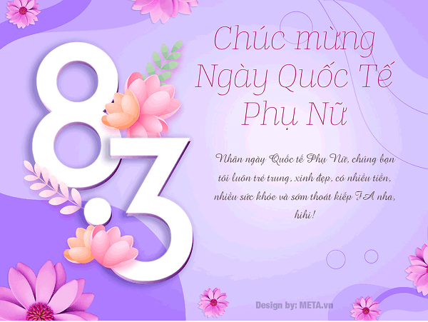 Thiệp chúc 8/3 cho bạn bè, đồng nghiệp