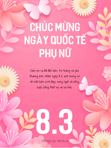 Thiệp mừng 8/3 cho vợ