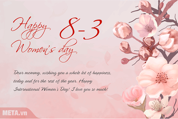 mẫu thiệp 8/3 bằng tiếng Anh tặng mẹ