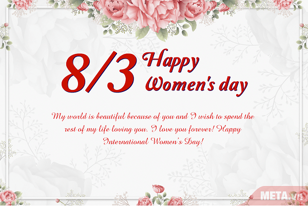 Mẫu thiệp 8/3 bằng tiếng Anh đẹp