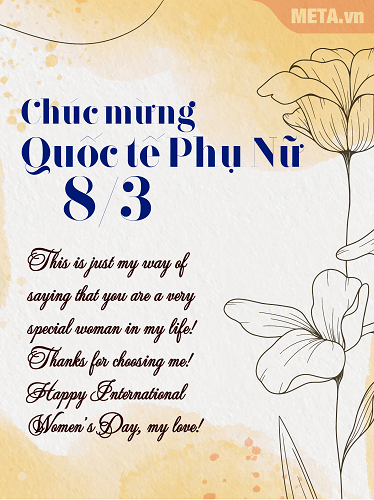 Hình thiệp chúc mừng ngày 8/3 tiếng Anh đẹp
