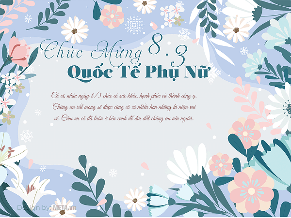Thiệp mừng 8/3 cho cô giáo