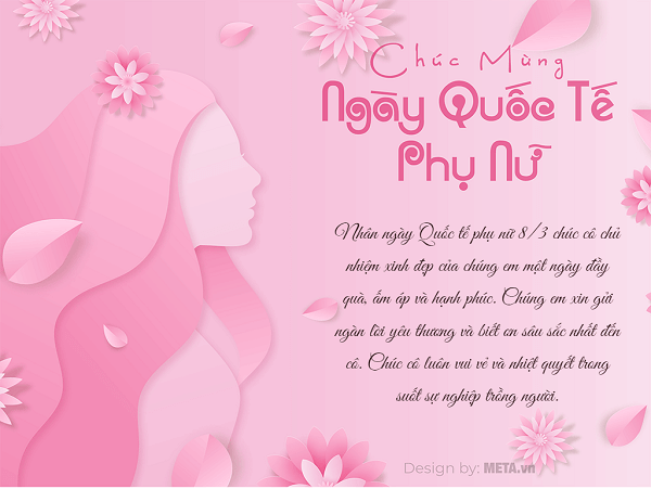 Thiệp chúc 8/3 tặng cô giáo ý nghĩa