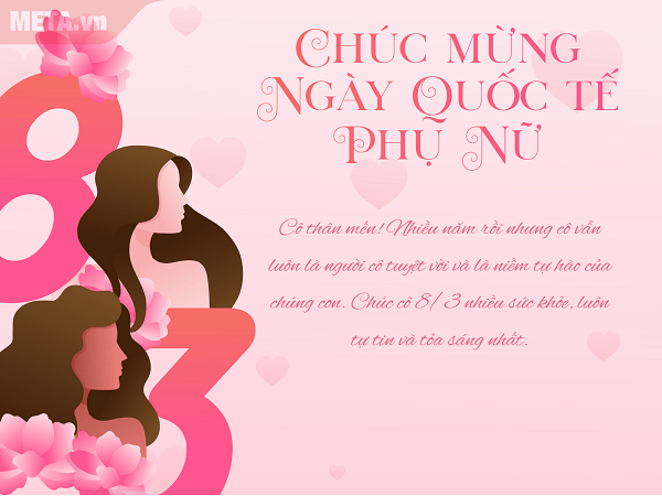 thiệp chúc mùng 8/3 cho cô giáo