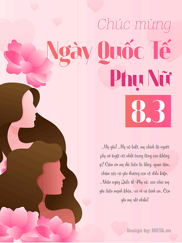 Mẫu thiệp chúc mừng ngày 8 tháng 3 cho mẹ