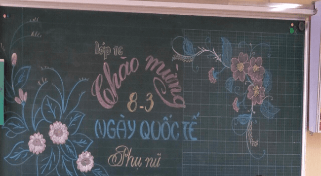  vẽ bảng trang trí 8/3