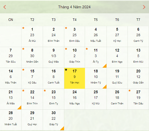 Ngày 9/3 Âm lịch là ngày gì?