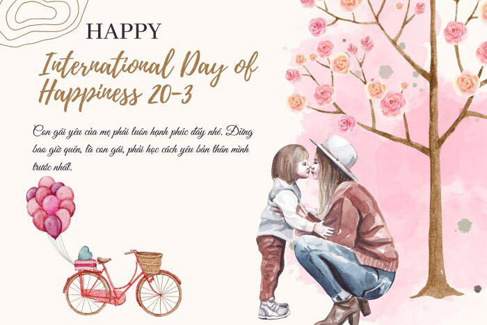 Thiệp chúc mừng ngày Quốc tế hạnh phúc
