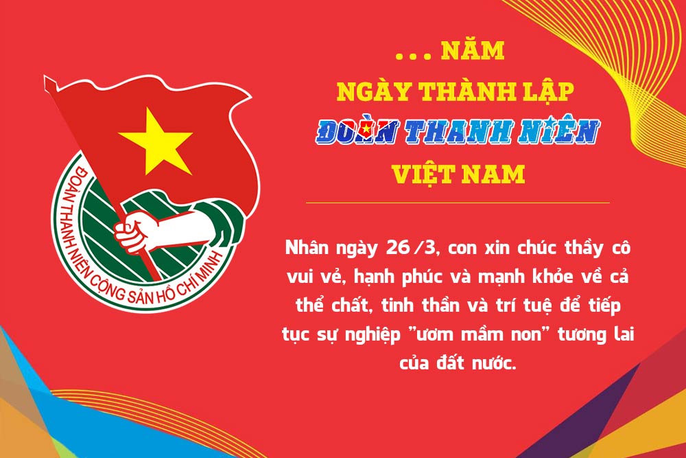 Ảnh lời chúc ngày thành lập Đoành Thanh niên Cộng Sản