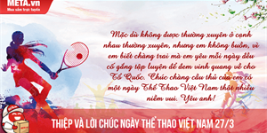 Thiệp chúc mừng Ngày Thể thao Việt Nam & Lời chúc ý nghĩa