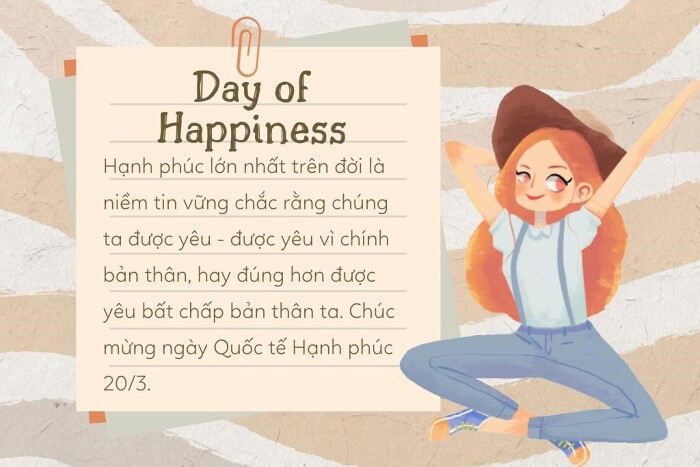 Hình ảnh ngày Quốc tế Hạnh phúc 20/3 có lời chúc