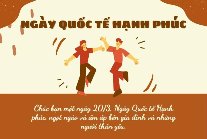 Hình ảnh ngày Quốc tế Hạnh phúc 20/3 có lời chúc đến bạn bè