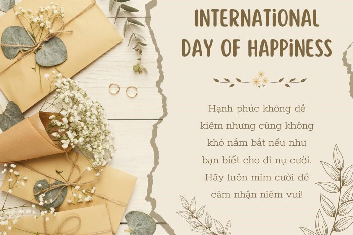 Hình ảnh ngày Quốc tế Hạnh phúc 20/3 có lời chúc cho mọi người
