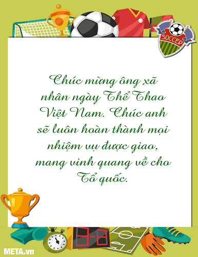 Thiệp chúc ngày Thể Thao Việt Nam 27/3