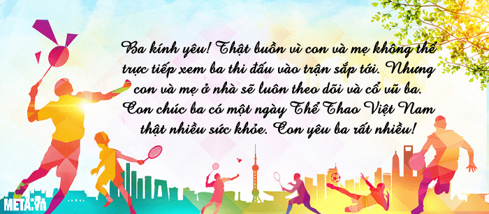 thiệp chúc mừng ngày Thể Thao Việt Nam