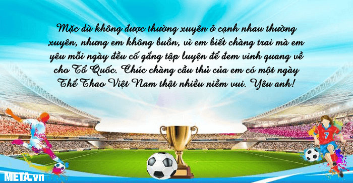 Thiệp chúc mừng ngày Thể Thao Việt Nam 27 tháng 3