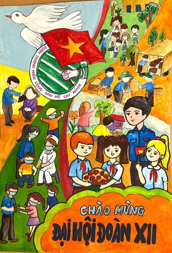 vẽ tranh 26/3 sáng tạo